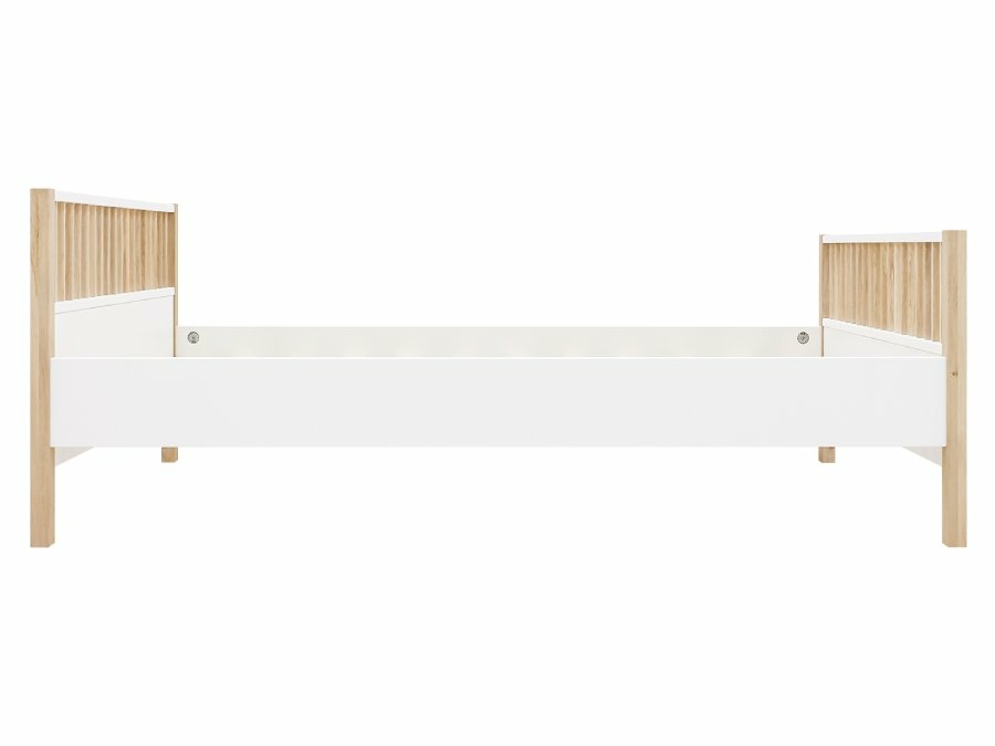 16522951 Bopita Mika twinbed 120x200 wit eiken zijkant