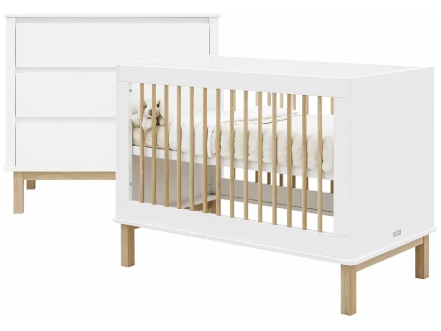 Bopita Mika 2-delige babykamer wit/eiken