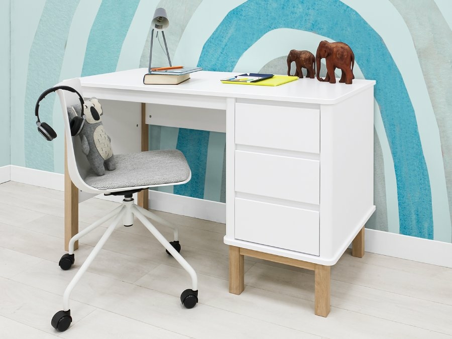 Bopita Mika bureau wit/eiken - Afbeelding 6