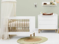 Bopita Mika 2-delige babykamer wit/eiken - Afbeelding 2