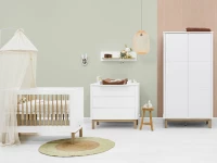 Bopita Mika 2-delige babykamer wit/eiken - Afbeelding 4