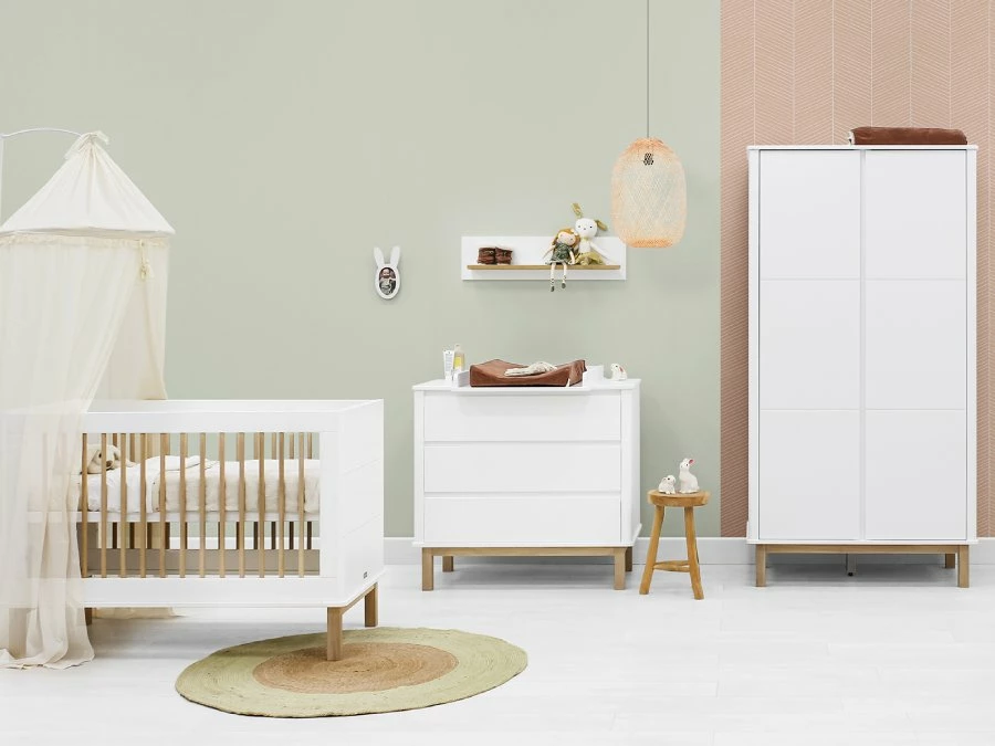 Bopita Mika 2-delige babykamer wit/eiken - Afbeelding 4