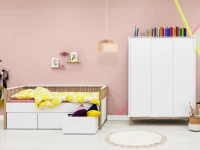 Bopita Mika 3-deurskast wit/eiken - Afbeelding 7