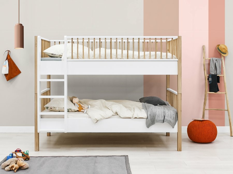 Bopita Mika combi-stapelbed 90x200 wit/eiken - Afbeelding 9
