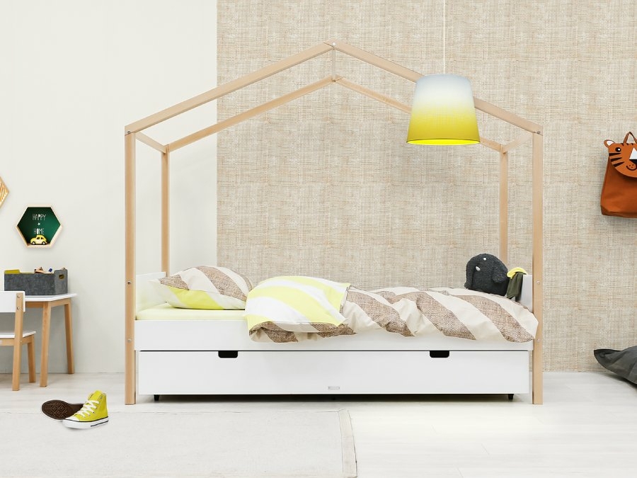 Bopita Liam huisbed 90x200 wit / naturel - Afbeelding 6