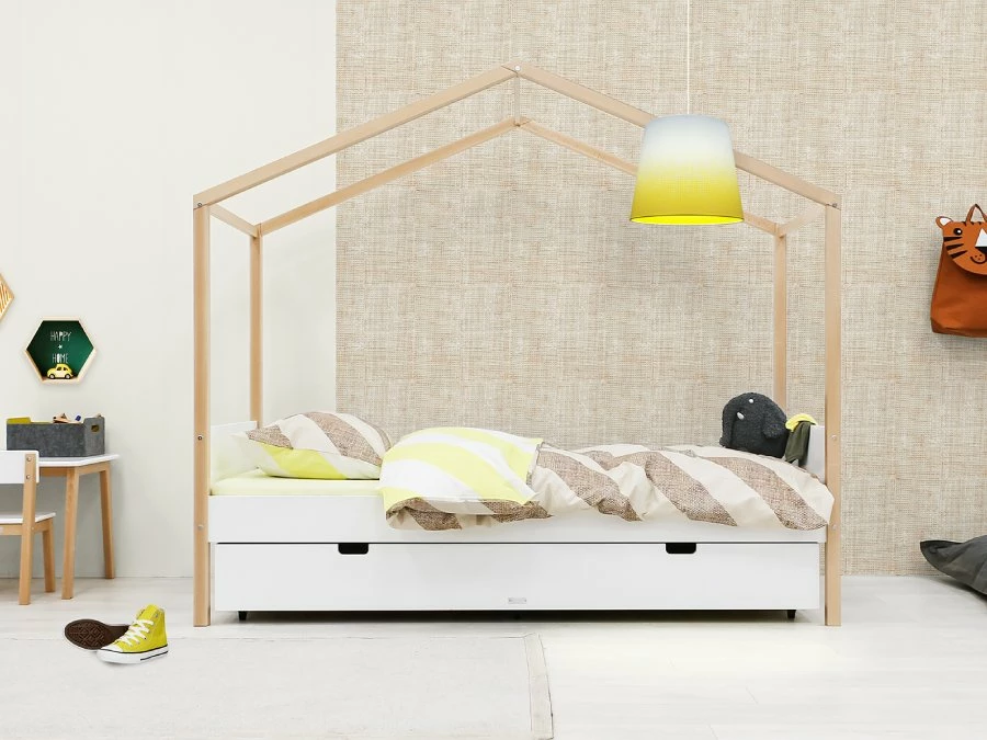 Bopita Liam huisbed 90x200 wit / naturel - Afbeelding 6