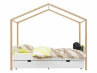 Bopita Liam huisbed 90x200 wit / naturel - Afbeelding 3