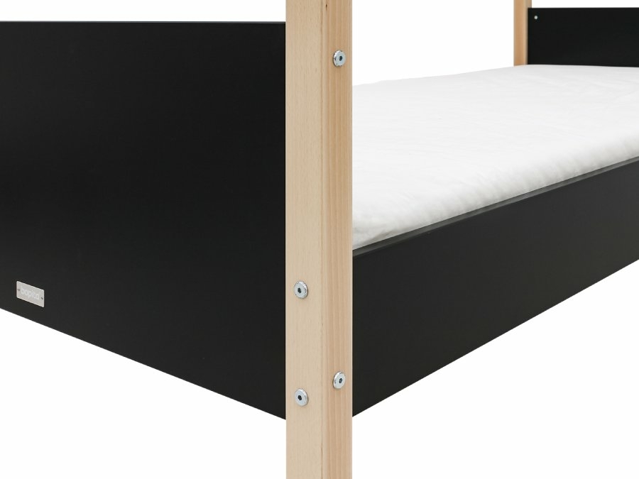 27506019 Bopita Liam huisbed 90x200 zwart naturel detail