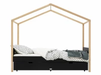 Bopita Liam huisbed 90x200 zwart / naturel - Afbeelding 6