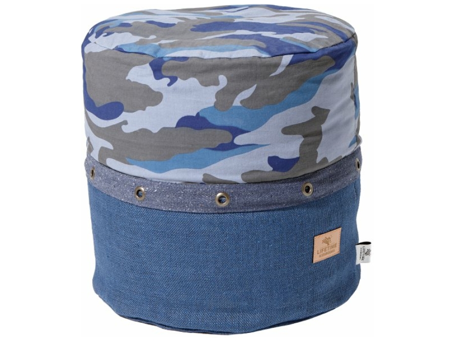 7481 Lifetime ronde poef blue camo