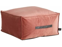 Lifetime vierkante poef - velours dark blush