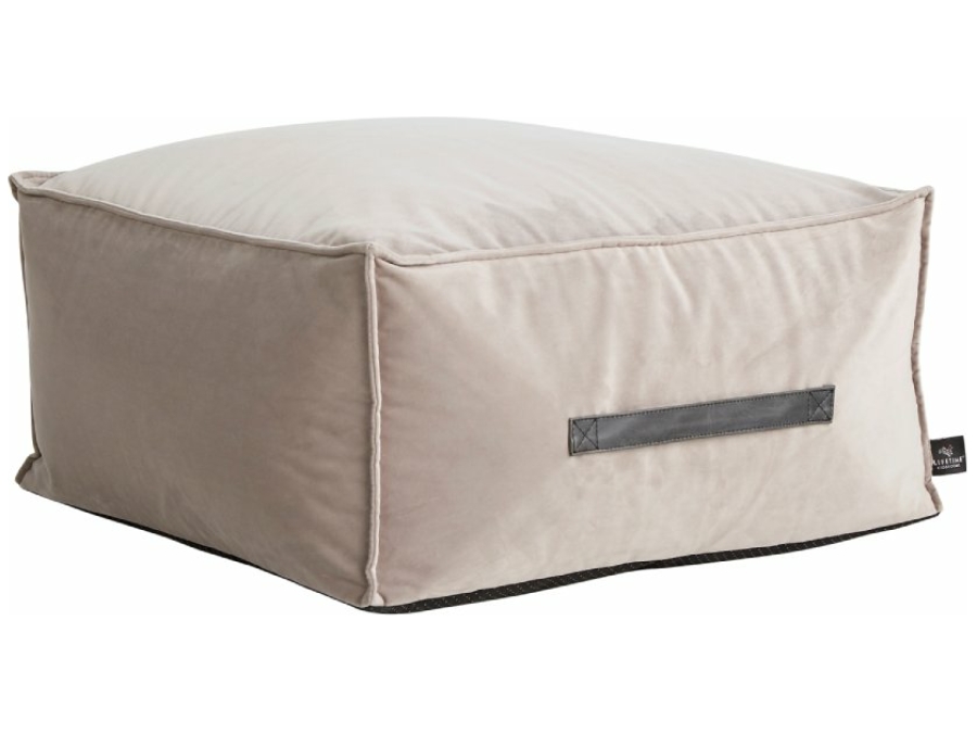 Lifetime vierkante poef - velours grey