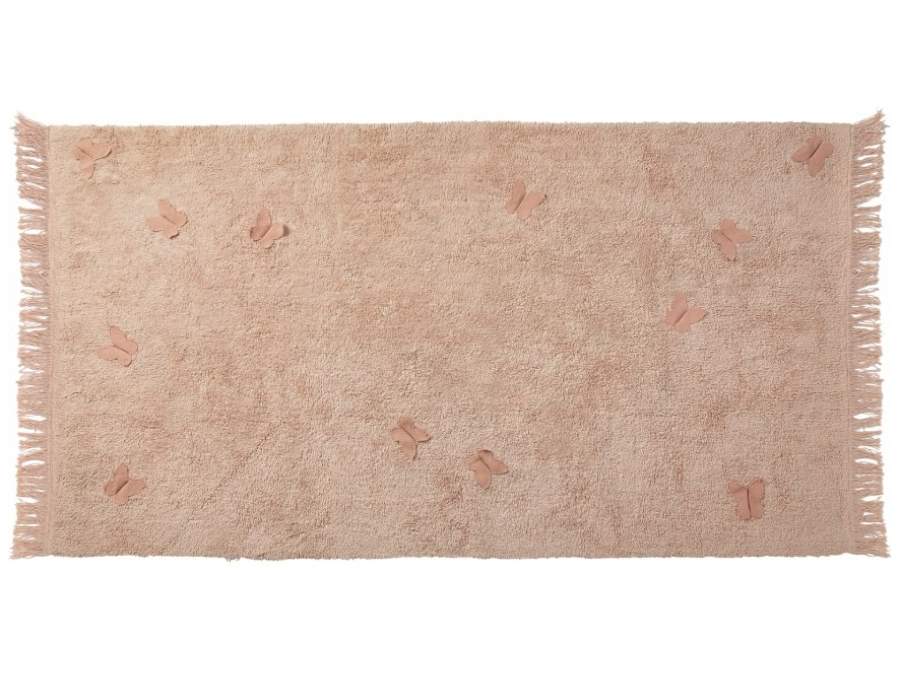 Lifetime roze vloerkleed butterflies - getuft