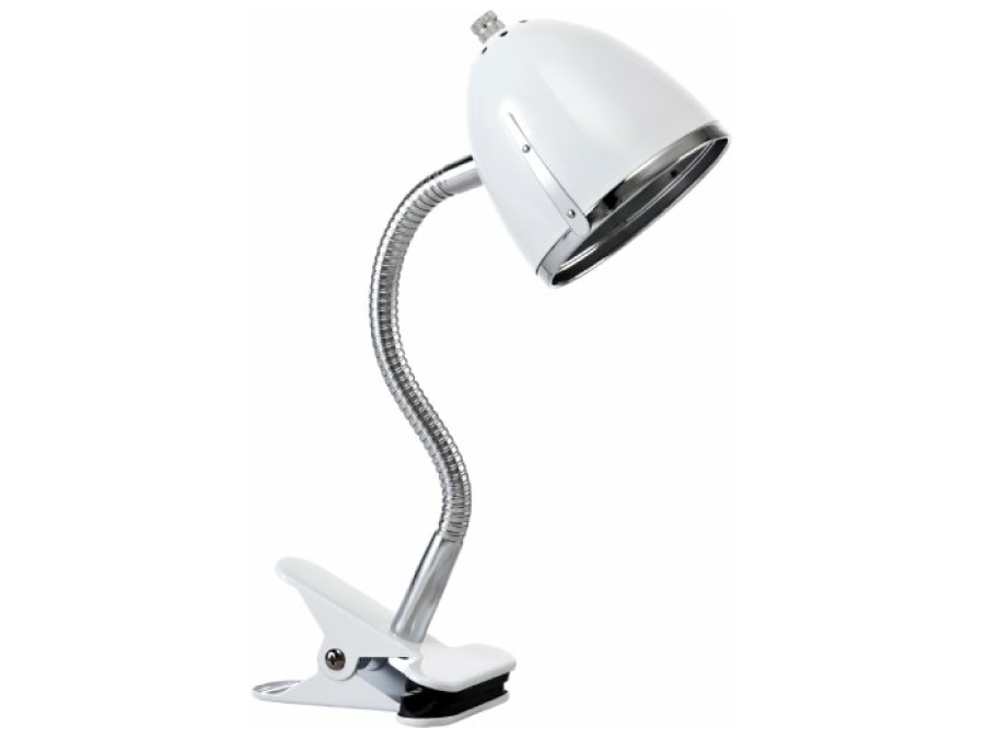 Lifetime knijplamp chroom / wit