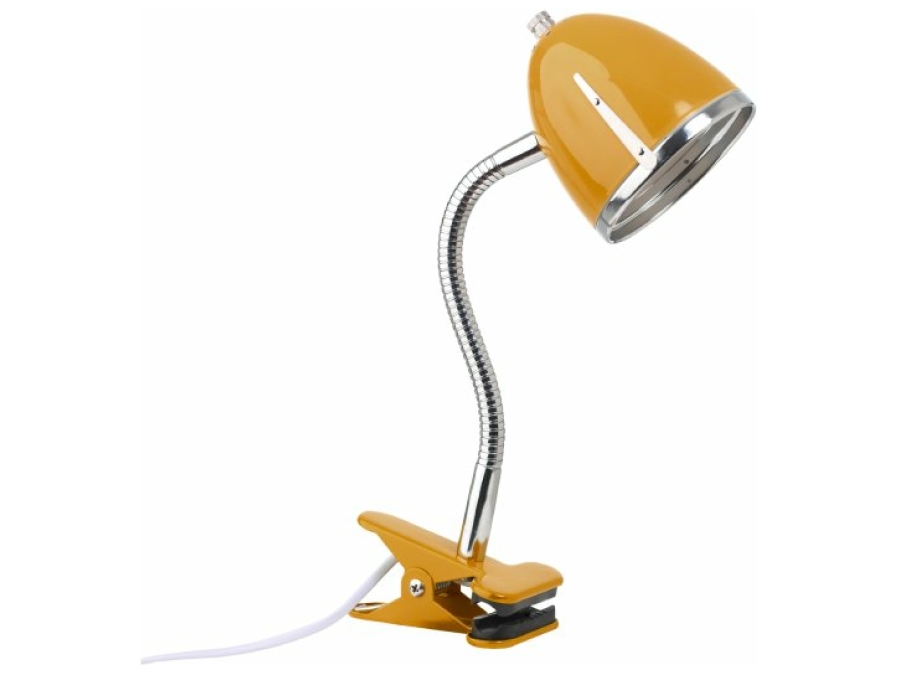 Lifetime knijplamp chroom / geel