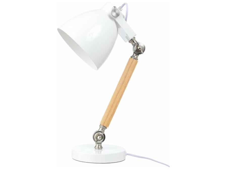 Lifetime bureaulamp hout / wit