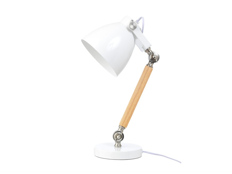 Lifetime bureaulamp hout / wit