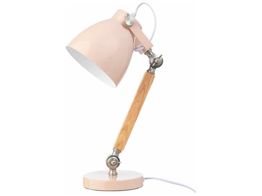 Lifetime bureaulamp hout / roze