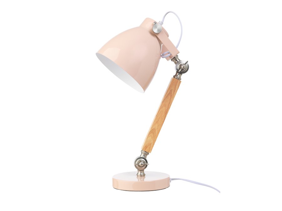 Lifetime bureaulamp hout / roze
