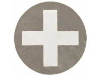 Lifetime rond vloerkleed grey X