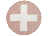 Lifetime rond vloerkleed pink X
