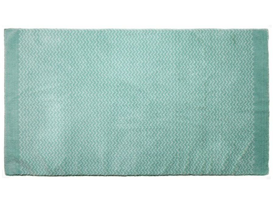 Lifetime vloerkleed zigzag vergrijsd groen