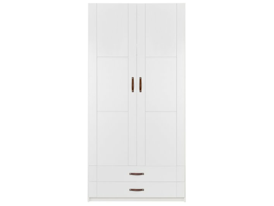 96007 01W Lifetime 2 deurs kledingkast met 2 lades whitewash