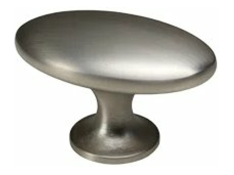 Lifetime ovalen knop brushed rvs