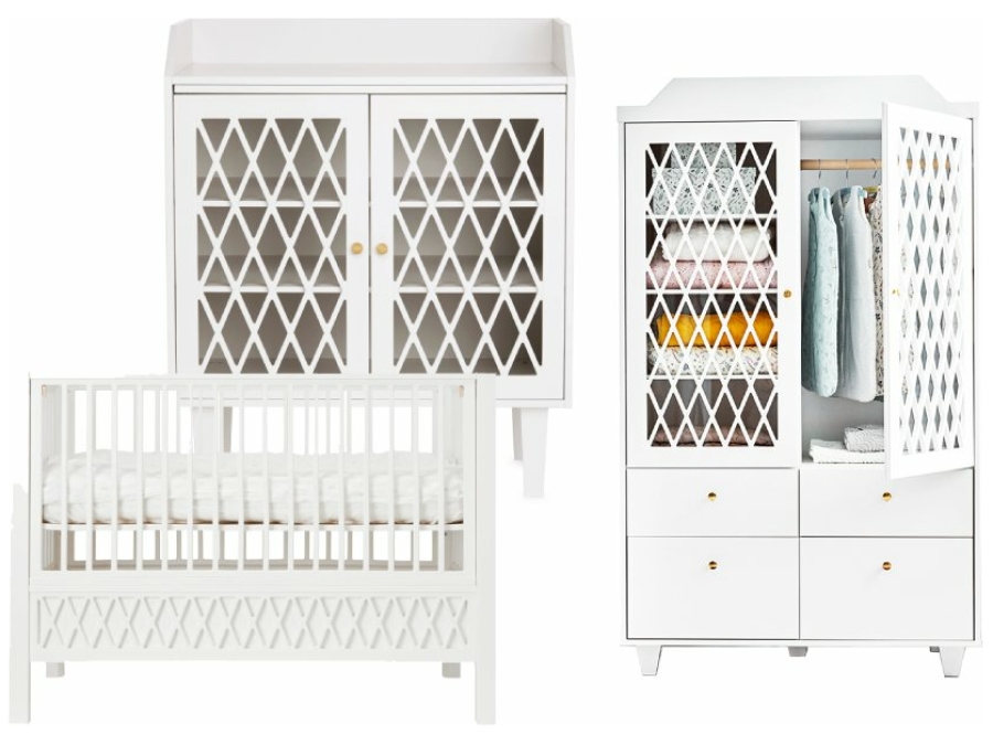 cam cam harlequin 3 delige babykamer white