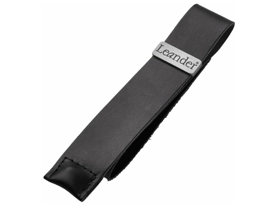 Leander leren bandje voor veiligheidsbeugel - zwart