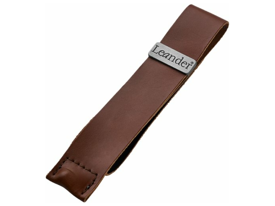 Leander leren bandje voor veiligheidsbeugel - bruin