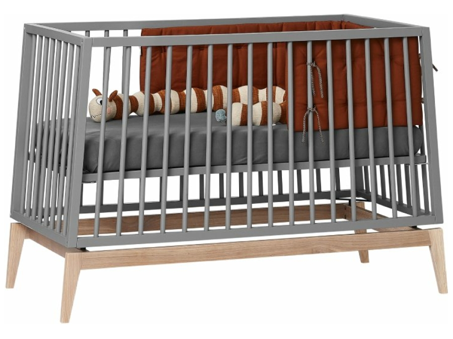 Leander Luna ledikant 60x120 - grijs / eiken