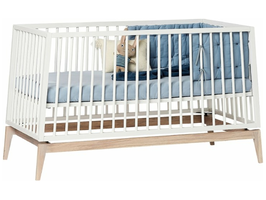 Leander Luna meegroeiledikant 70x140 - wit / eiken