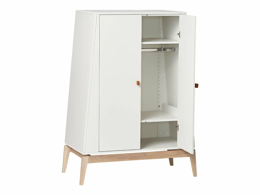 Leander Luna kleine kledingkast - wit / eiken - Afbeelding 2