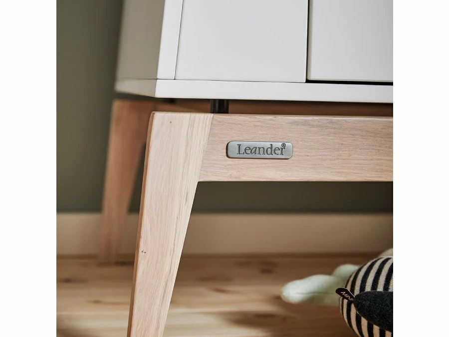 Leander Luna kleine kledingkast - wit / eiken - Afbeelding 3