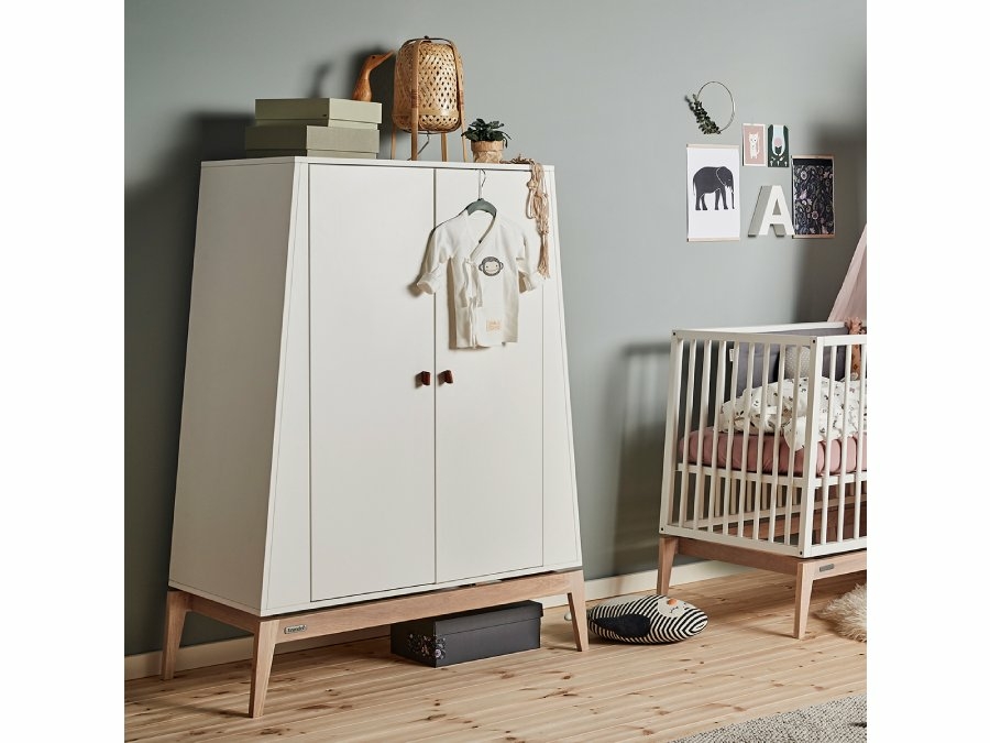 Leander Luna kleine kledingkast - wit / eiken - Afbeelding 6