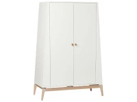 Leander Luna grote kledingkast - wit / eiken