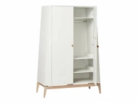 Leander Luna grote kledingkast - wit / eiken - Afbeelding 2