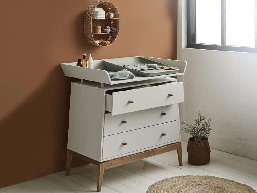 Leander Luna commode - wit / eiken - Afbeelding 4