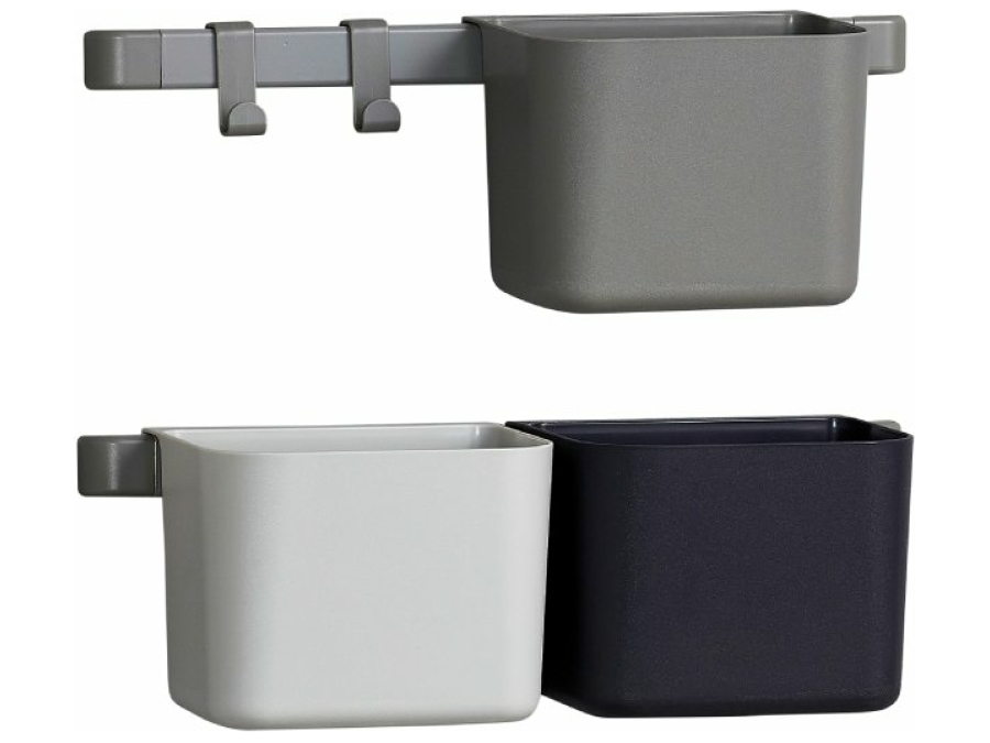 Leander organizers kort - 3 bakjes - Dusty Grey