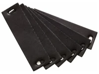 Leander handgrepen zwart leer - 6 stuks