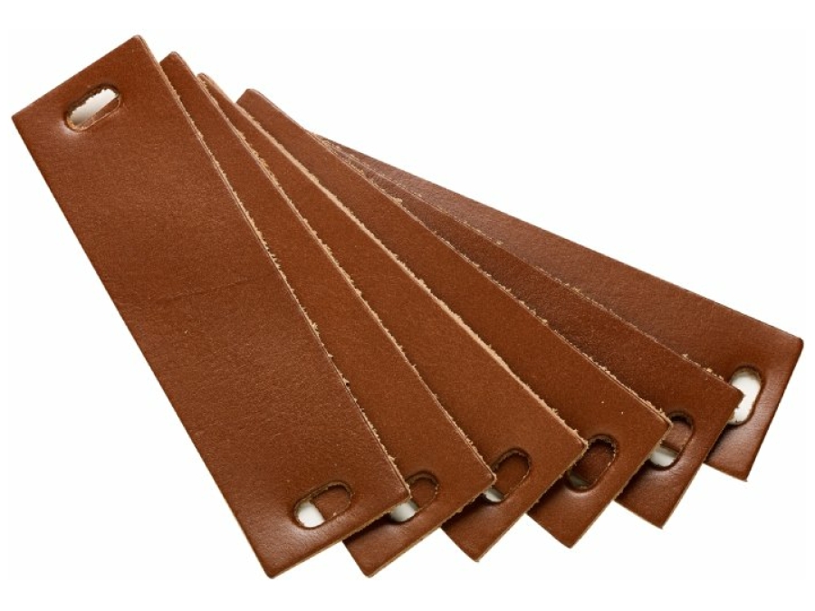 Leander handgrepen bruin leer - 6 stuks