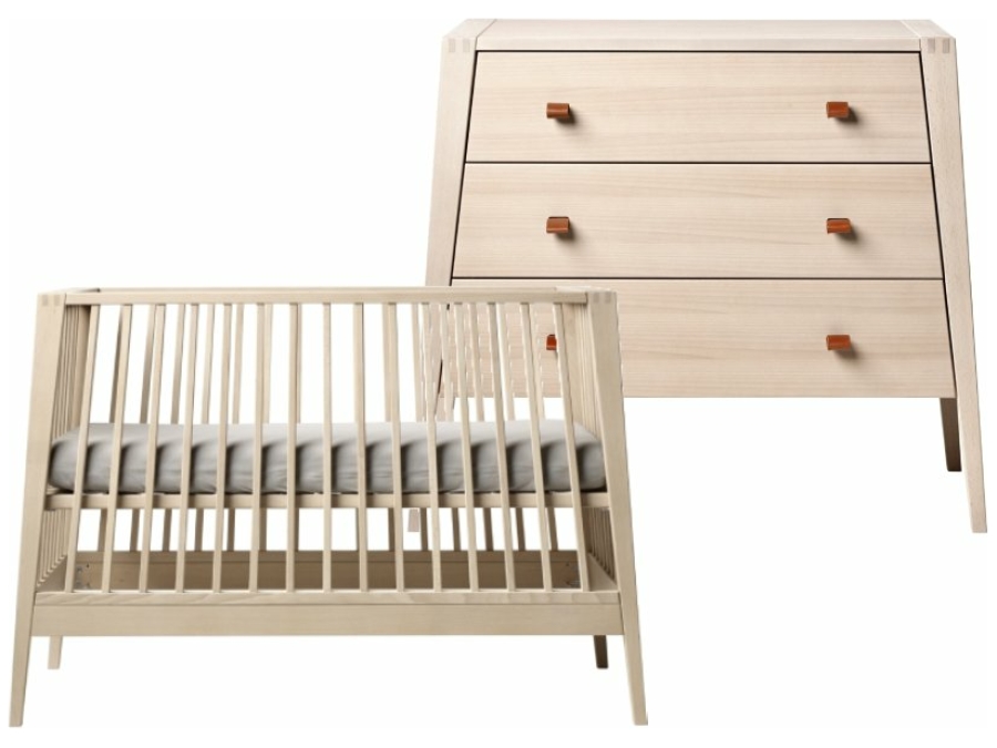 Leander Linea 2-delige babykamer commode - beuken