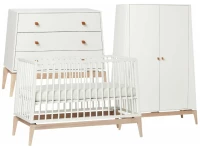 Leander Luna 3-delige babykamer grote kast - wit