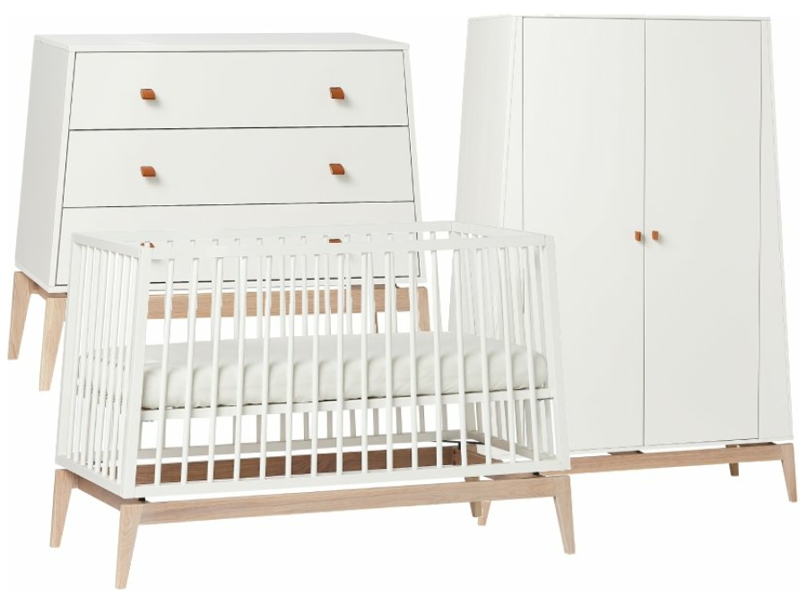 Leander Luna 3-delige babykamer grote kast - wit