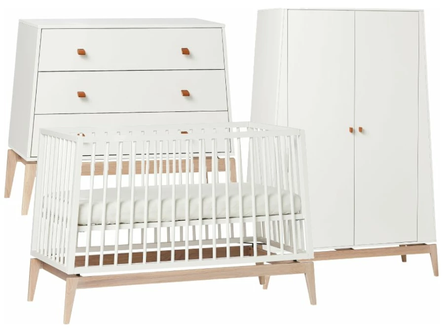 Leander Luna 3-delige babykamer grote kast - wit