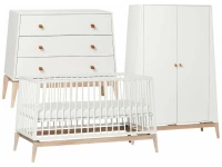 Leander Luna 3-delige meegroeikamer grote kast - wit