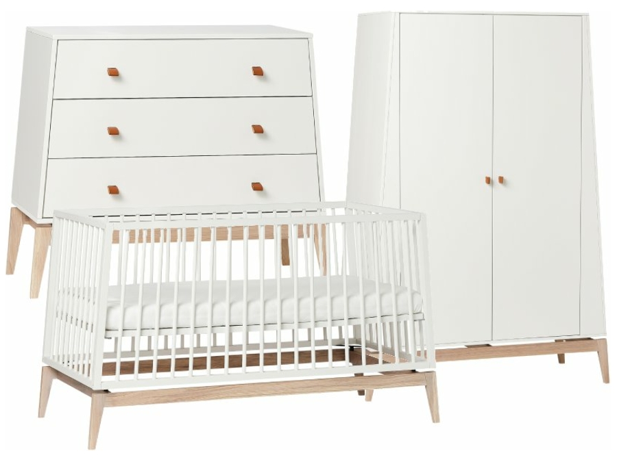 Leander Luna 3-delige meegroeikamer grote kast - wit