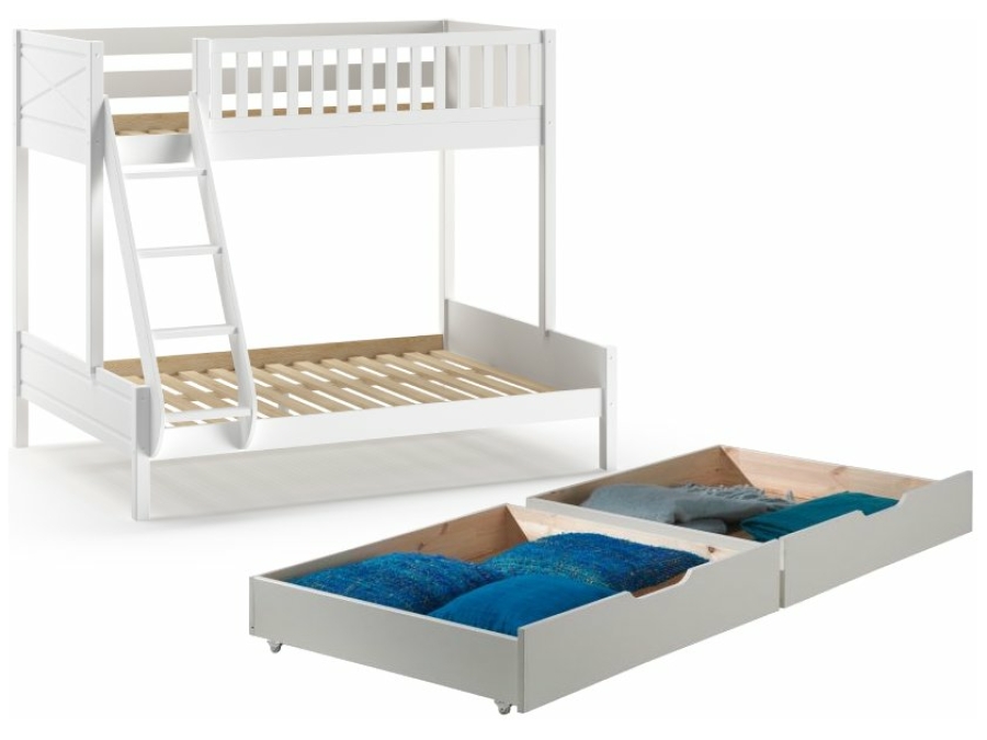STCOMA95LA14 Vipack Pino Scott familiestapelbed met opberglades