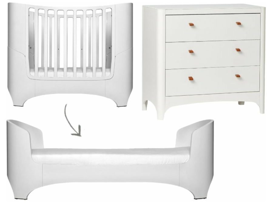 Leander Classic 2-delige meegroeikamer - wit